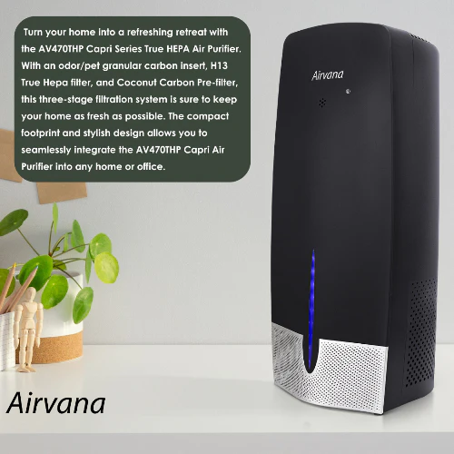 Airvana Capri True HEPA Air Purifier w/Granular Carbon Insert AV470THP - Image 10