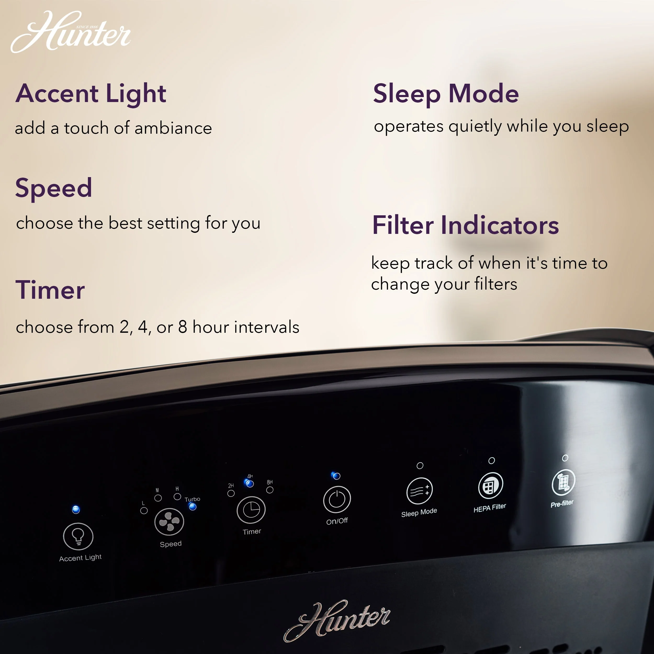 Hunter Multi-Room Large Console Air Purifier HP800 - Image 6