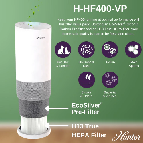 Hunter Replacement Air Purifier Filter Value Pack H-HF400-VP - Image 3