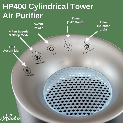 Hunter True HEPA Cylindrical Tower Air Purifier HP400 - Image 17