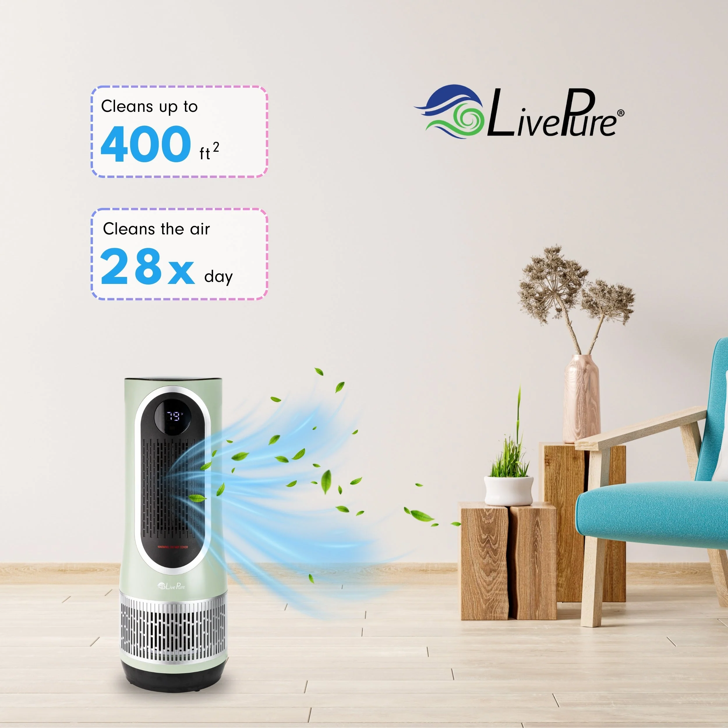 LivePure 3-in-1 Clean Heat Air Purifier/Heater LP500APHTR - Image 11
