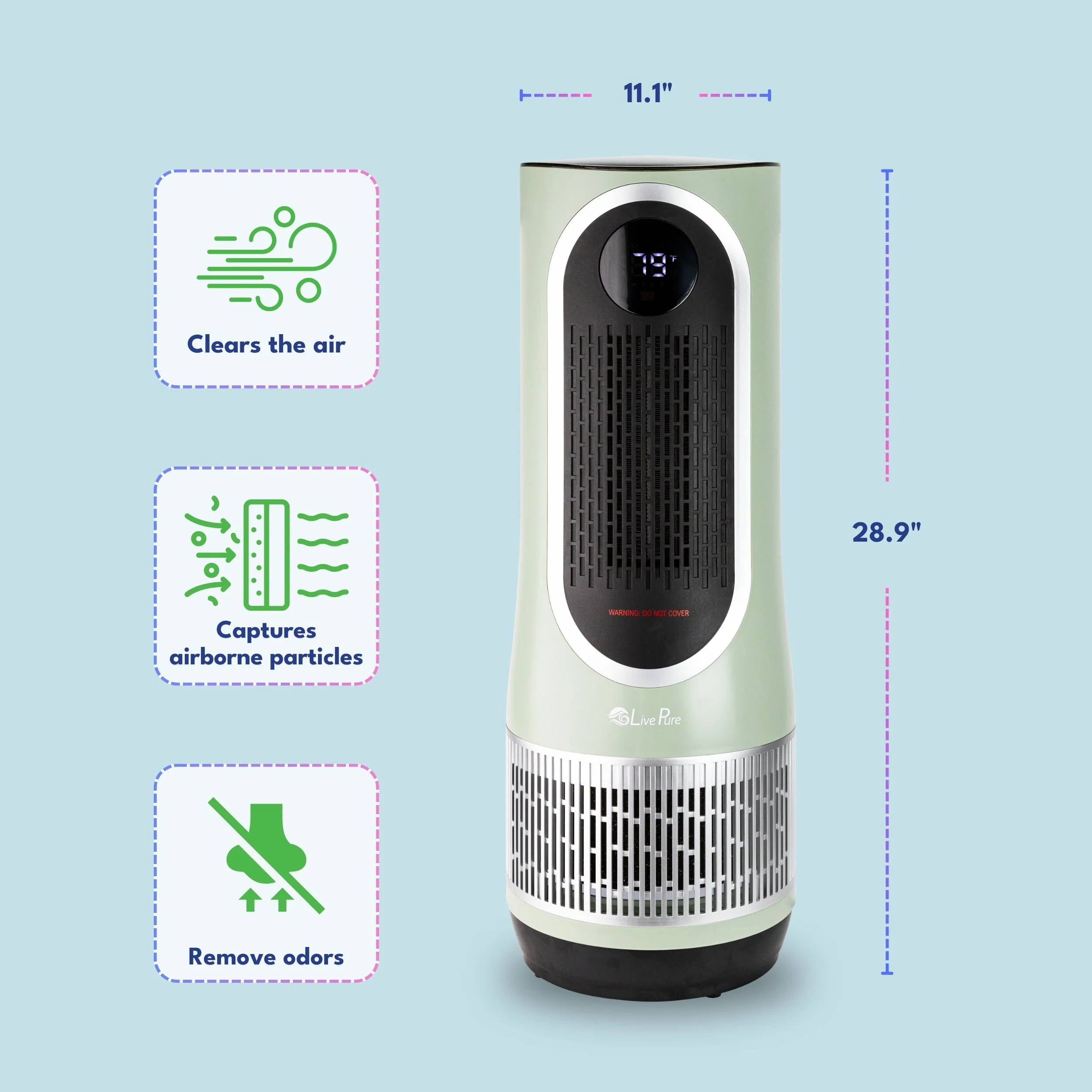 LivePure 3-in-1 Clean Heat Air Purifier/Heater LP500APHTR - Image 24