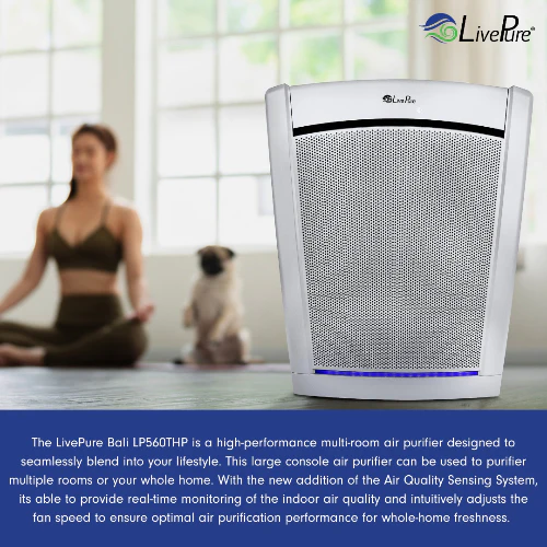 LivePure Bali Series Multi-Room True HEPA Air Purifier with Air Quality Sensing System LP560THP - Image 10