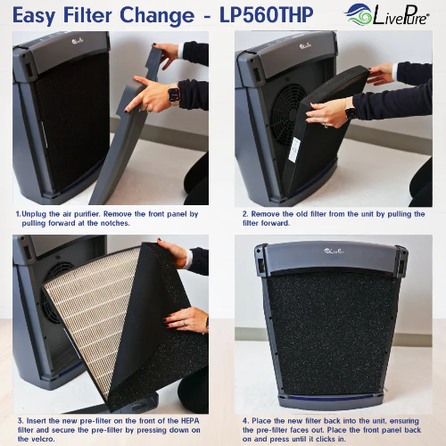 LivePure Bali Series Multi-Room True HEPA Air Purifier with Air Quality Sensing System LP560THP - Image 9