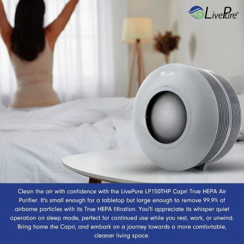 Livepure Capri Series True HEPA Tabletop Air Purifier LP150THP - Image 8